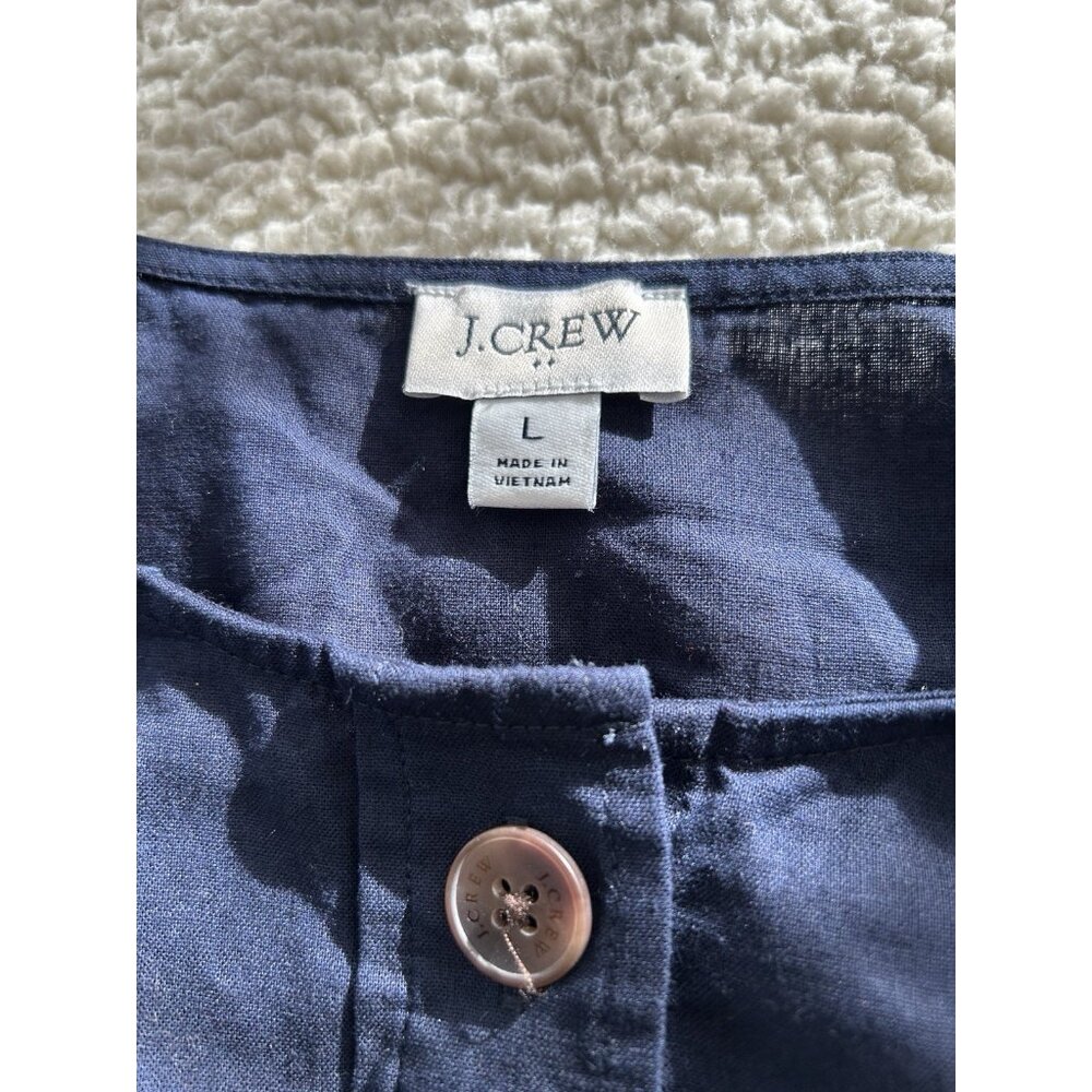 J. Crew Linen-blend Button-front Shell Tank Top N… - image 5